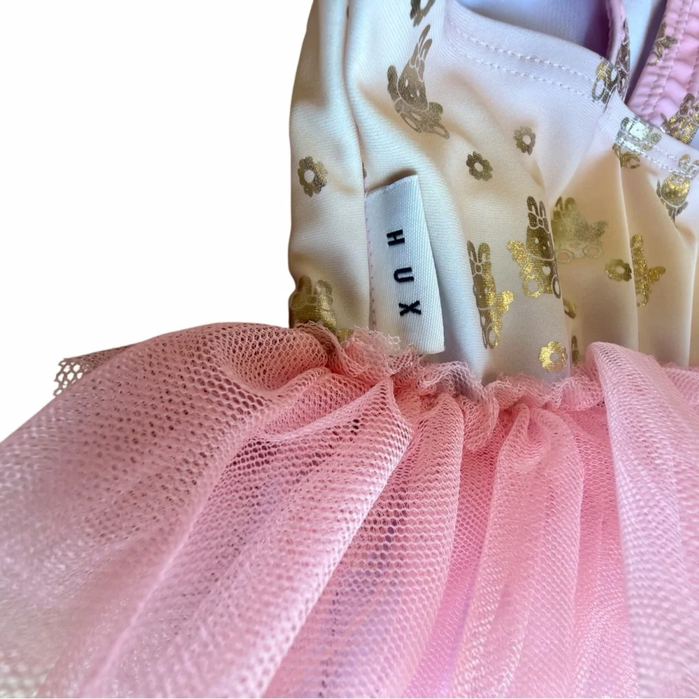 Huxbaby Tulle Fairy Bunny Ballet Swimsuit - Rainbow Size 6-12M‎